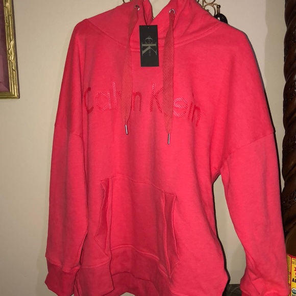 womens pink calvin klein sweatshirt